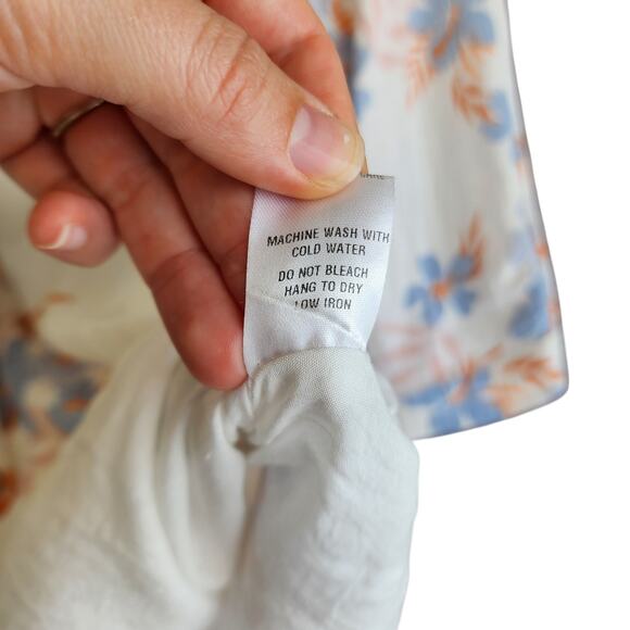 Olivaceous Womens Peasant Tunic Blouse Size Small Floral Cotton Babydoll Button - Picture 5 of 11